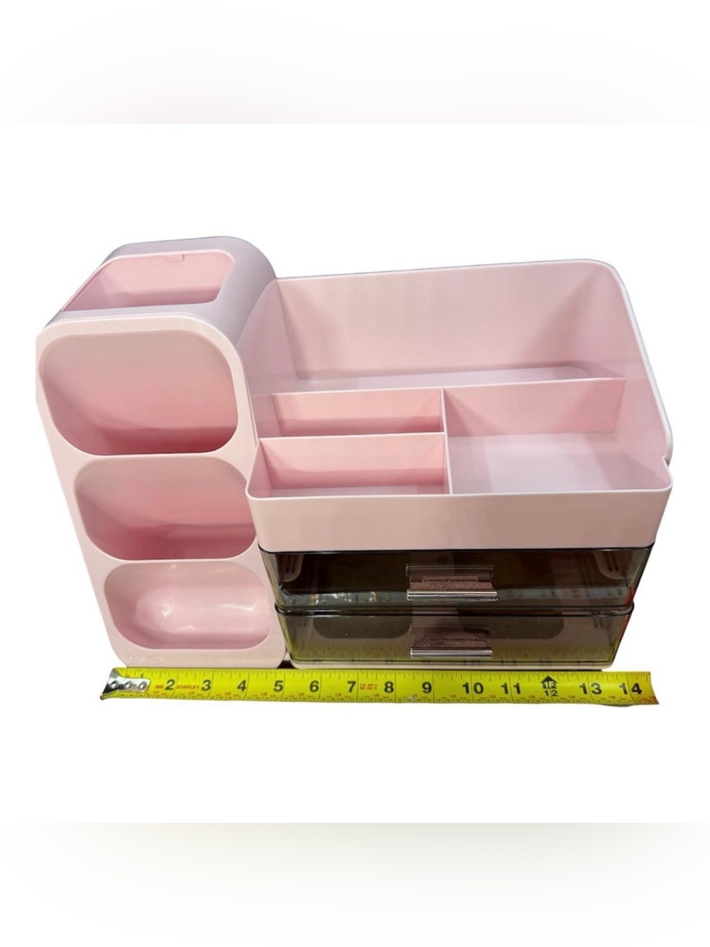 Cute Pink Countertop Cosmetic Organizer & Stationery Display Box NEW - Picture 5 of 8